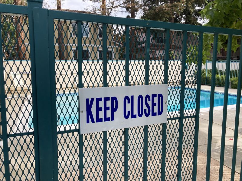 Fence in Use Around Pool